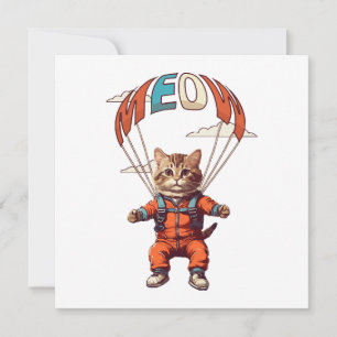 Drôle chat Skydiving