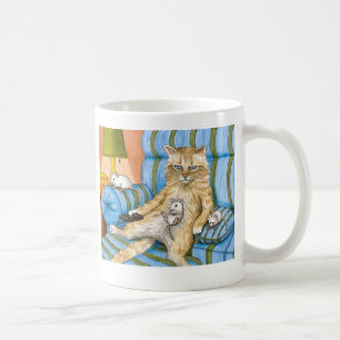 Drôle Chat sur le canapé Chat 361 Tasse de café