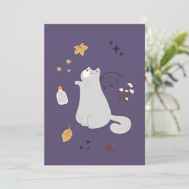 Drôle chats de dessin animé avec balais, citrouill (Debout devant)