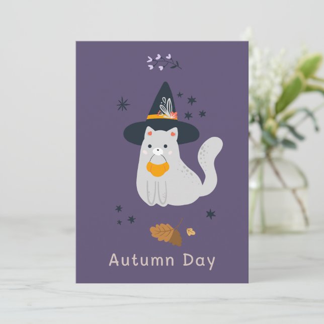 Drôle chats de dessin animé avec balais, citrouill (Debout devant)