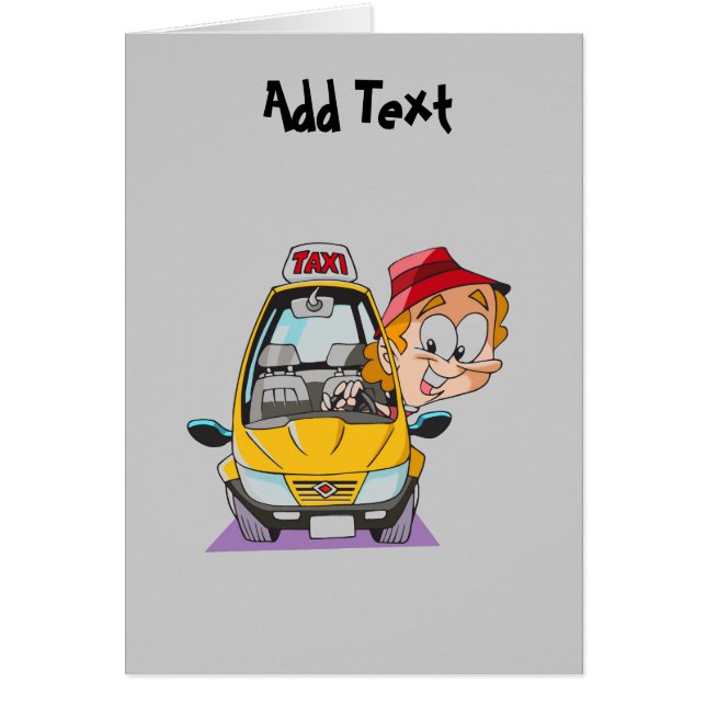 Drôle chauffeur de taxi caricature personnalisée (Devant)