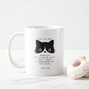 Drôle Cher Chat Maman Noir Blanc Personnalisé Mug
