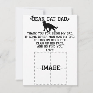 drôle Cher Chat Papa photo collage Carte de vacanc