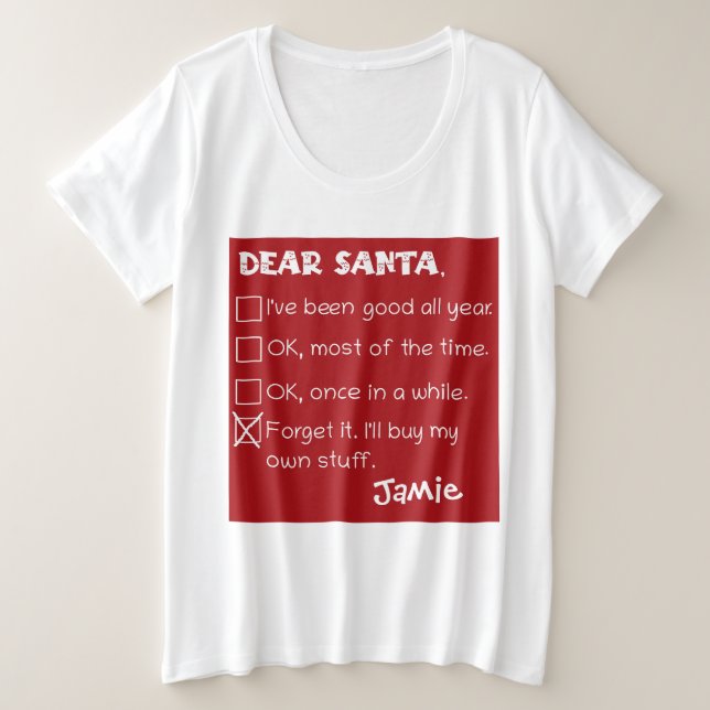Drôle Cher Père Noël J'ai été bonne liste de vérif (Design devant)