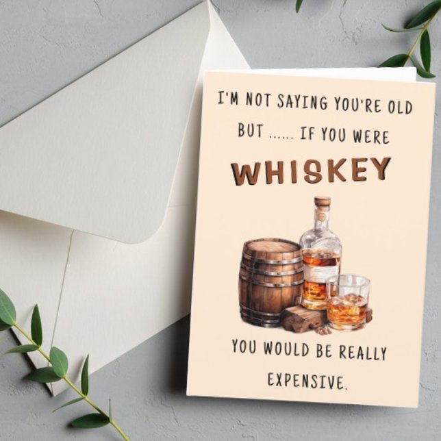 Drôle cher Whiskey carte d'anniversaire (Créateur téléchargé)