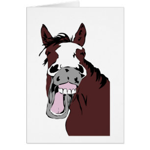 Drôle Cheval, avec attitude, Aquarelle Humour anim