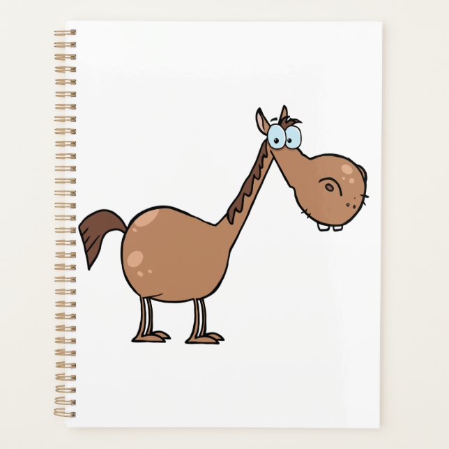Drôle Cheval Derpy Silly Étalon Brun (Devant)