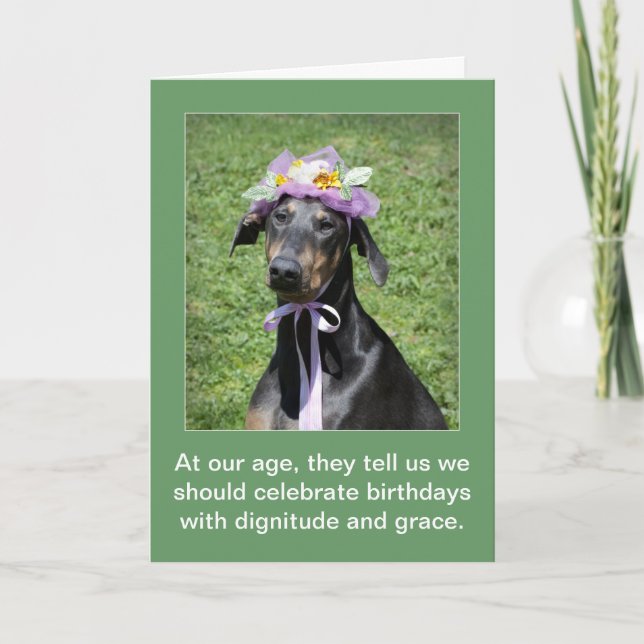 Drôle chien carte d'anniversaire (Devant)