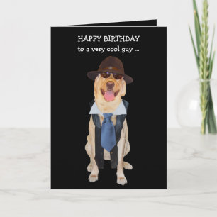 Drôle Chien/Lab Carte d'anniversaire pour Guy