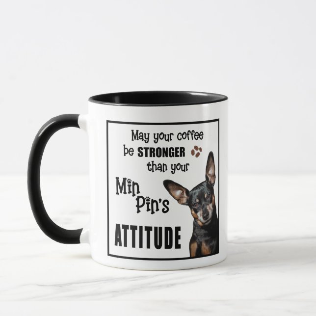 Drôle Chien Mug - Miniature Pinscher (Gauche)