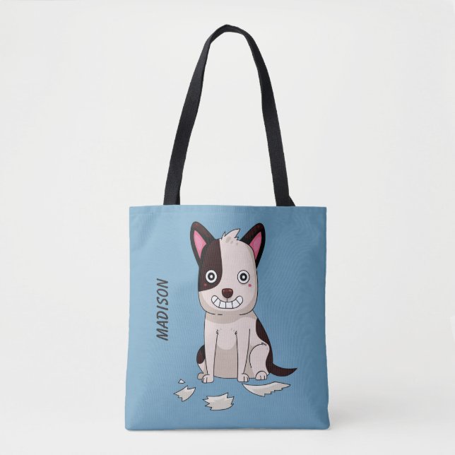 Drôle chien personnalisé nom et sacs couleur (Devant)