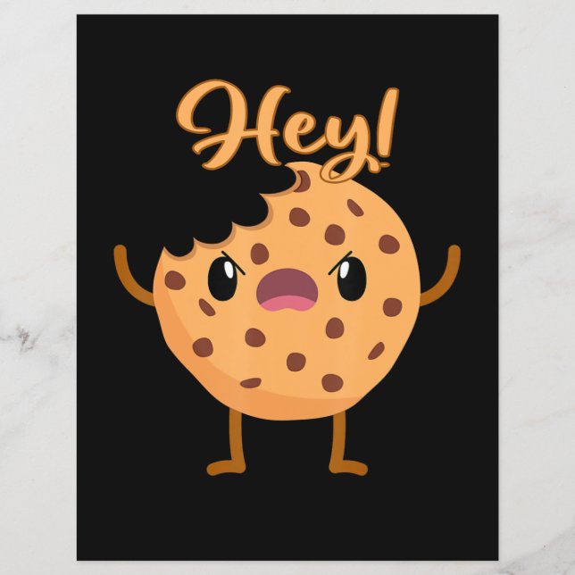 Drôle Chip Chocolat Cookie Un Bite Sorti (Devant)