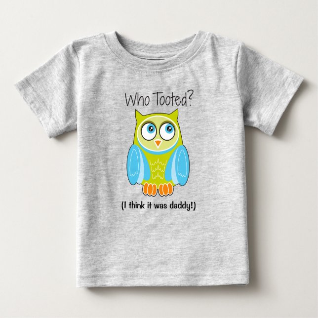 Drôle Chouette Bleue "Qui a pris ?" T-shirt enfant (Devant)