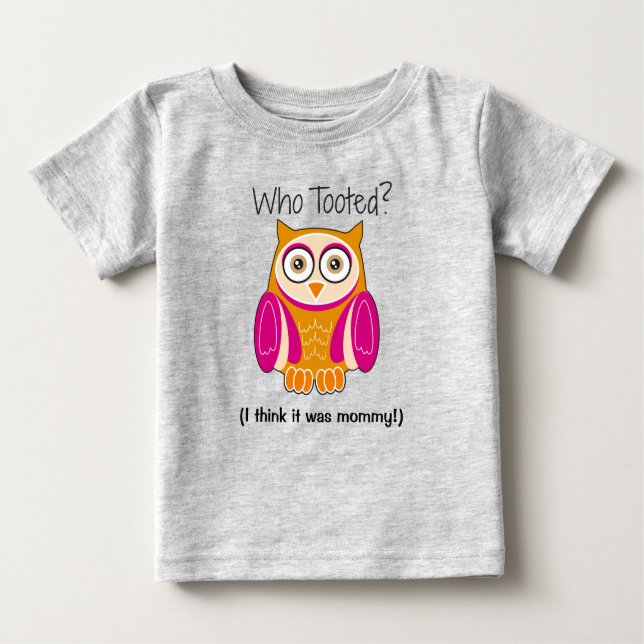Drôle Chouette rose "Qui A Pris ?" T-shirt enfant (Devant)