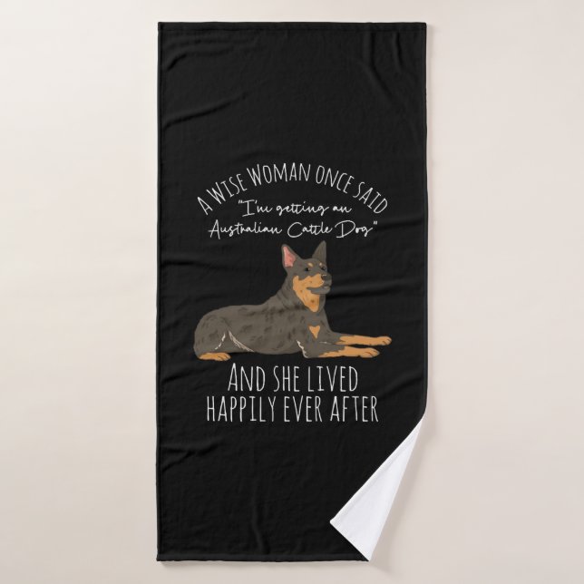 Drôle citation de chien de bétail australien (Serviette de bain)