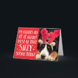 Drôle Citation de Noël Animaux de compagnie Carte<br><div class="desc">Ajoutez votre propre photo de membre de votre famille en fureur avec leur visage triste et amusant accessoire ou costume de noël. Ce modèle de carte de voeux de Noël est prêt pour vous à modifier en ligne et ajouter votre propre photo d'animal de compagnie de Noël drôle! Citation :...</div>
