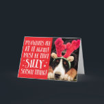 Drôle Citation de Noël Animaux de compagnie Carte<br><div class="desc">Ajoutez votre propre photo de membre de votre famille en fureur avec leur visage triste et amusant accessoire ou costume de noël. Ce modèle de carte de voeux de Noël est prêt pour vous à modifier en ligne et ajouter votre propre photo d'animal de compagnie de Noël drôle! Citation :...</div>