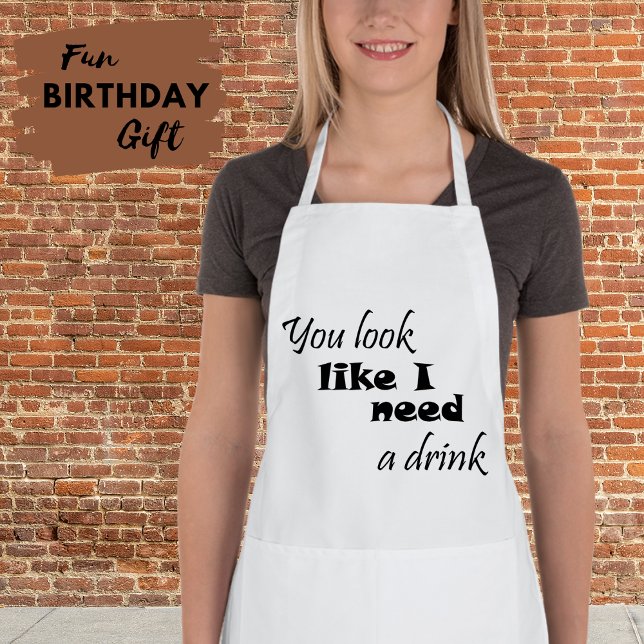 Drôle cite tabliers cadeaux boire des blagues humo (Sarcastic funny apron humor saying for him or her. A fun, humorous birthday gift for husband or wife)