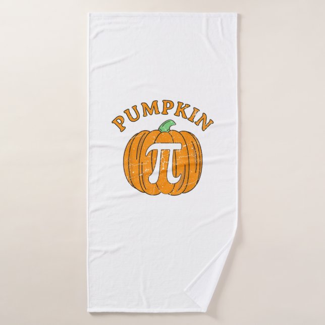 Drôle Citrouille Pie Halloween Thanksgiving Citrou (Serviette de bain)
