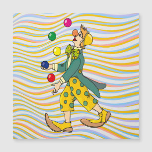 Drôle Clown Jouant Avec Des Boules Colorées