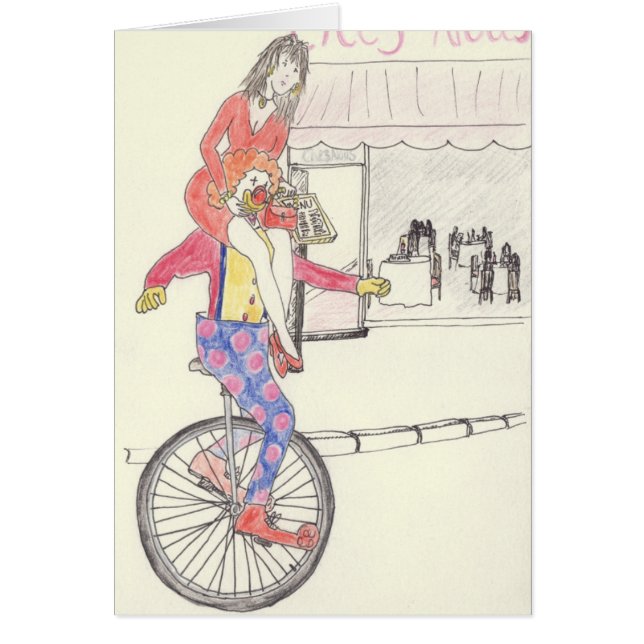 Drôle Clown Romance Quirky Love Dessin Art Humour (Devant)