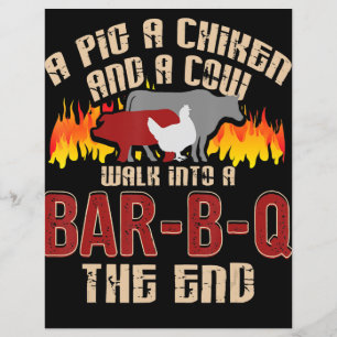 Drôle Cochon Poulet Barre de Vache B Q Barbecue Ch