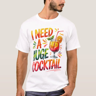 Drôle Cocktail T-shirt Design