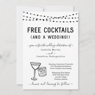 Drôle Cocktails gratuits et une Faire-part de mari