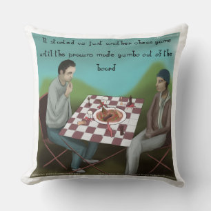 Drôle Cousin Cajun Grand Coussin de Jet en Coton