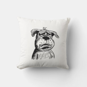 Drôle Coussin Bulldog - "La chatte qui gagne les c