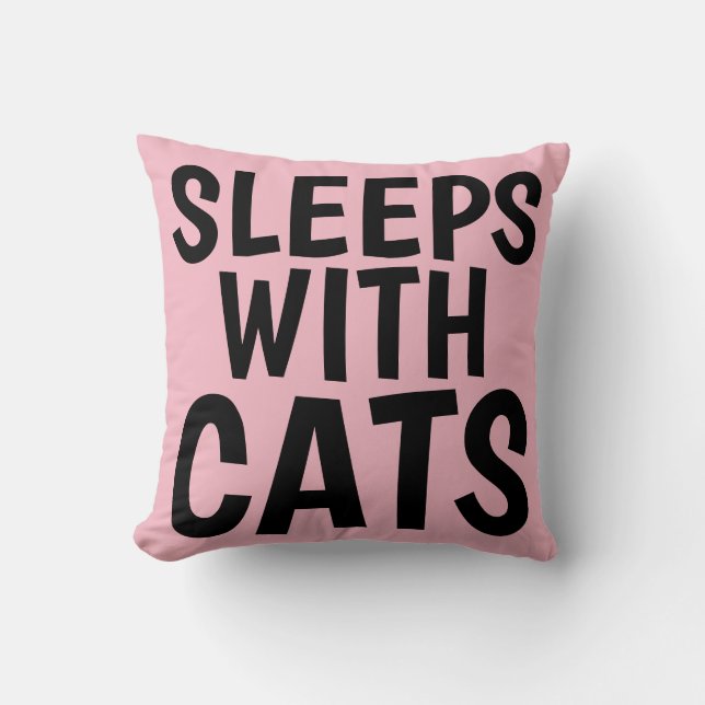 Drôle Coussins de chats, DORMIERS AVEC CHATS (Recto)