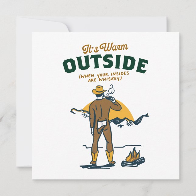 Drôle Cowboy Boire Whiskey (Devant)