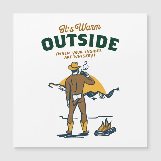 Drôle Cowboy Boire Whiskey (Devant)