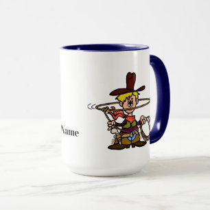 Drôle Cowboy et Sa Mug de Cheval