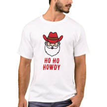 Drôle cowboy père Noël cowboy t-shirt graphique