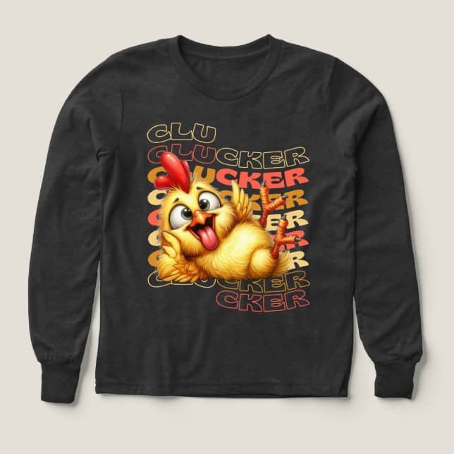 Drôle Crazy Clucker poulet - Rooster de dessin (Motif recto)