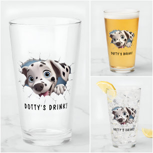 Drôle Dalmatien de Bande Dessinée Objet de Verre N