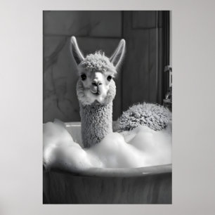 Drôle d'Alpaga Bubble Bath Art, Impression de sall