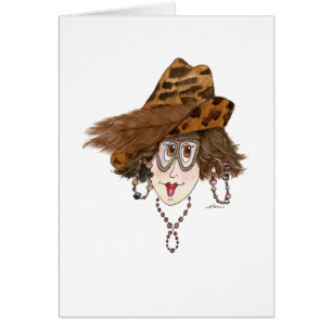 Drôle dame avec une famille normale