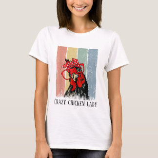 drôle dame de poule mot art T-shirt
