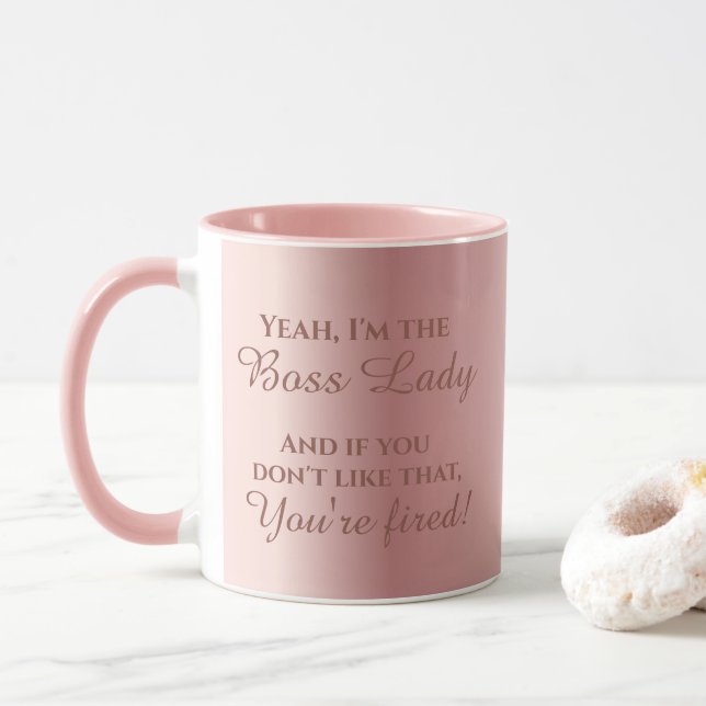 Drôle de chef Lady Coffee Mug Cadeau humoristique  (Avec donut)