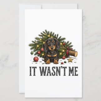 Drôle de Dachshund Noël Ce n'était pas moi