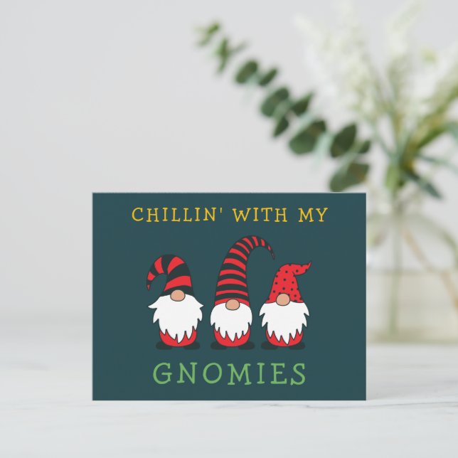 Drôle de détente avec mes cartes de Noël gnomes (Debout devant)