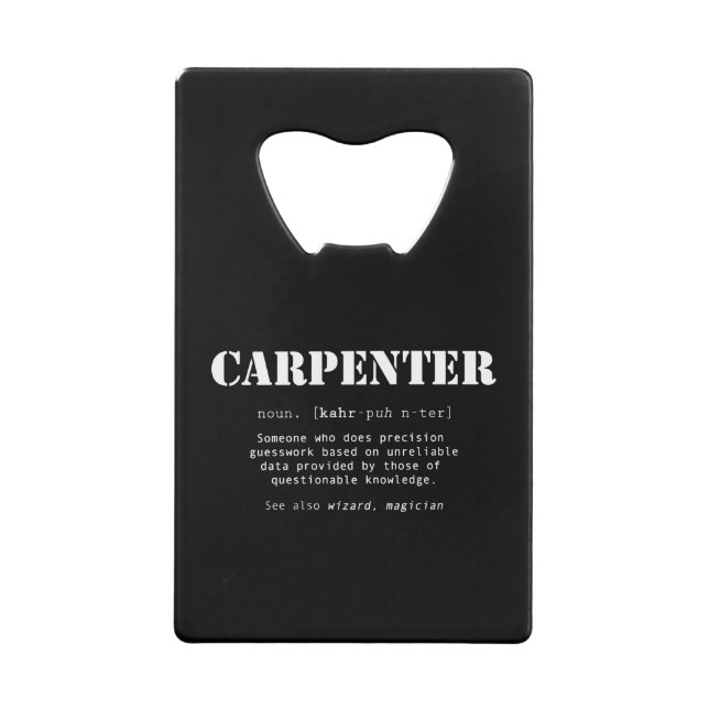 Drôle de don de charpentier - Définition du dictio (Dos)