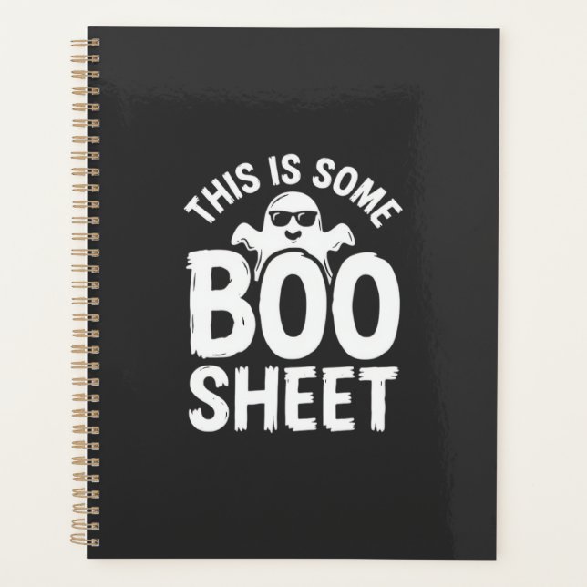 Drôle de feuille de Boo fantôme Halloween Design_1 (Devant)