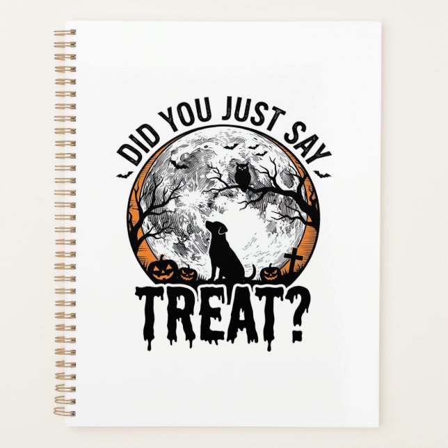 Drôle de friandise pour chien Halloween Design vec (Devant)
