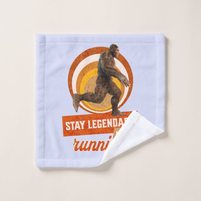 Drôle de motivation de course de Bigfoot (Gant de toilette)