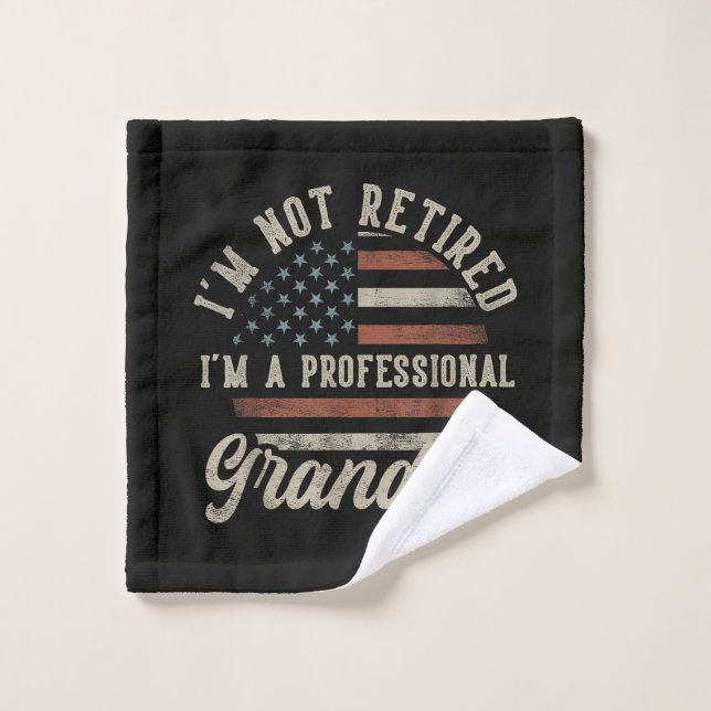 Drôle de retraite "Je suis un grand-père professio (Gant de toilette)