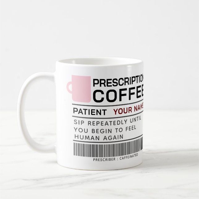 drôle de tasse de café de prescription (Gauche)
