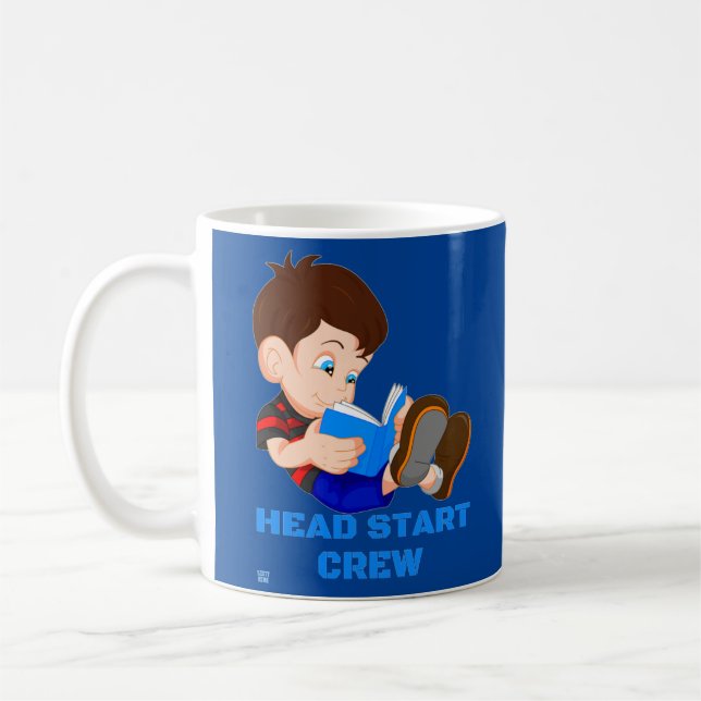 drôle de tasse de café "HEAD START CREW" (Gauche)